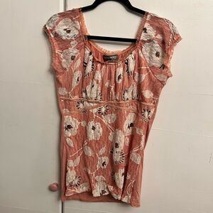 Vintage Y2K Lace Floral Top